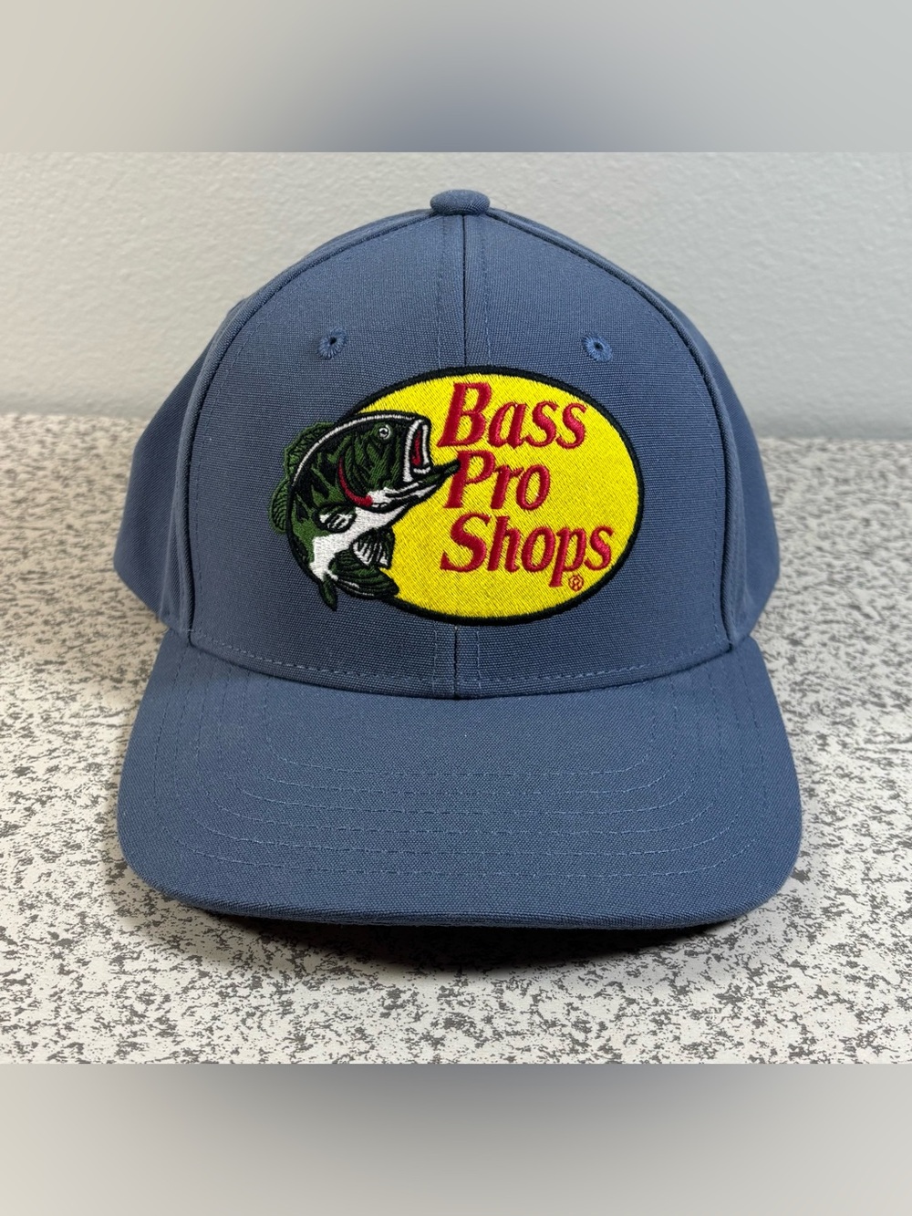 Bass Pro Shops Organic Cotton Hat Cap Adjustable Strapback Dad Light Blue EUC
